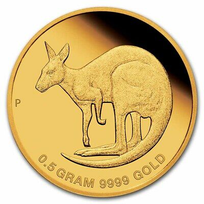 2021 Australia 1/2 Gram Gold Kangaroo Mini Roo BU (Assay Card) - SKU#227550