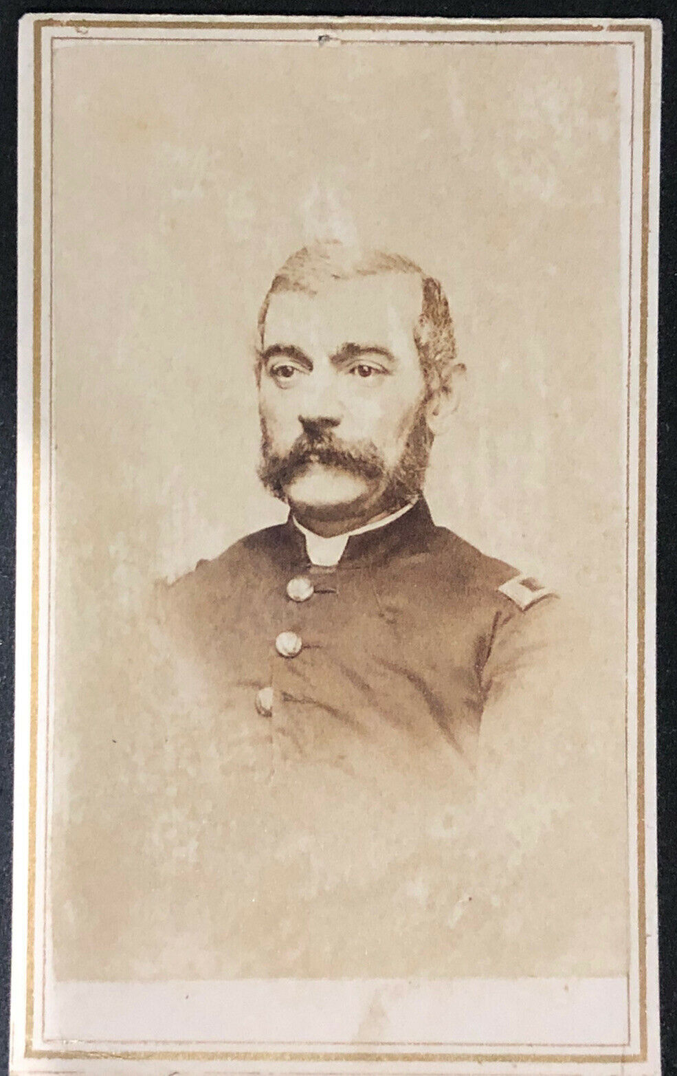 Tax Stamped Cdv Of Unidentified Union Officer By Bowdoin, Taylor & Co Alex, Va