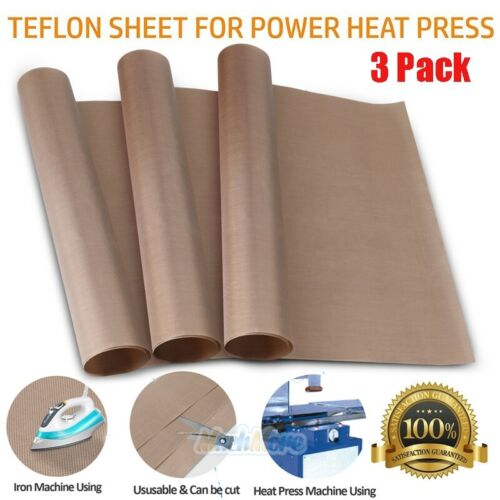 3 Pack Ptfe Sheet For Heat Press Transfer Non Stick 16" X 24" Craft Mats Brown