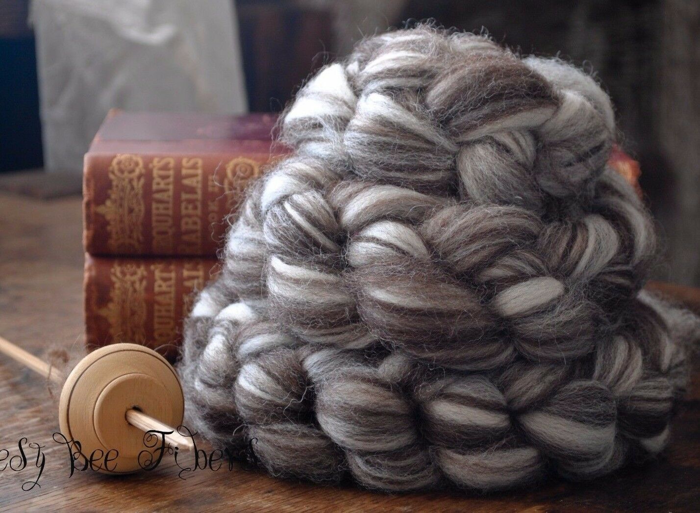 Corriedale Natural Wool Roving Combed Top Spinning Or Felting Fiber  4 Oz