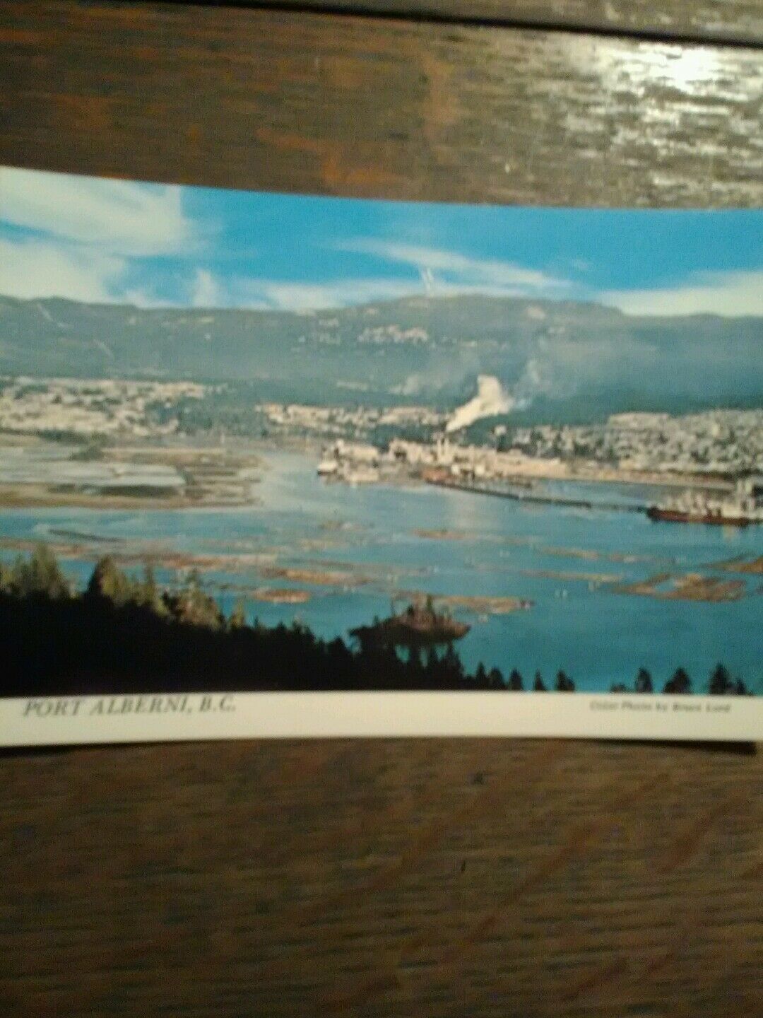 Vintage Photo Post Card Port Alberni,bc Air View Port In Bc.