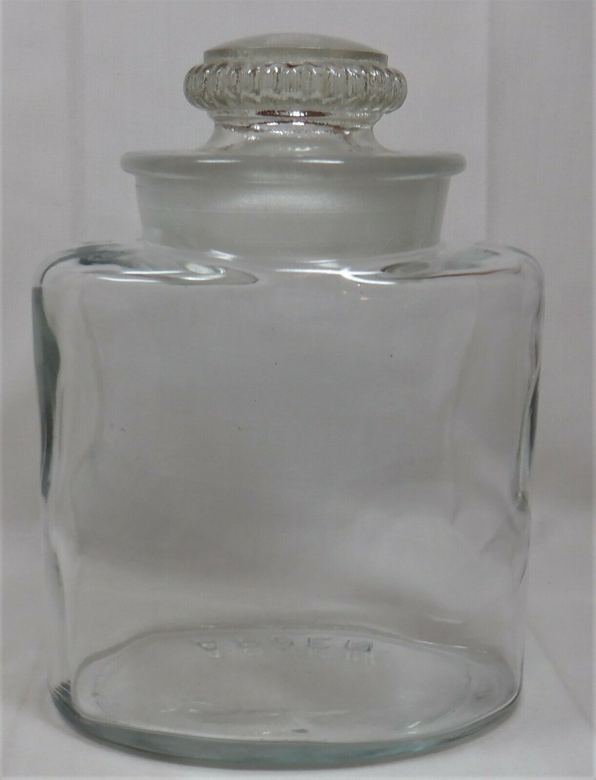 Vtg Elizabeth Arden Perfume Bottle / Apothecary Jar W Glass Stopper Embossed