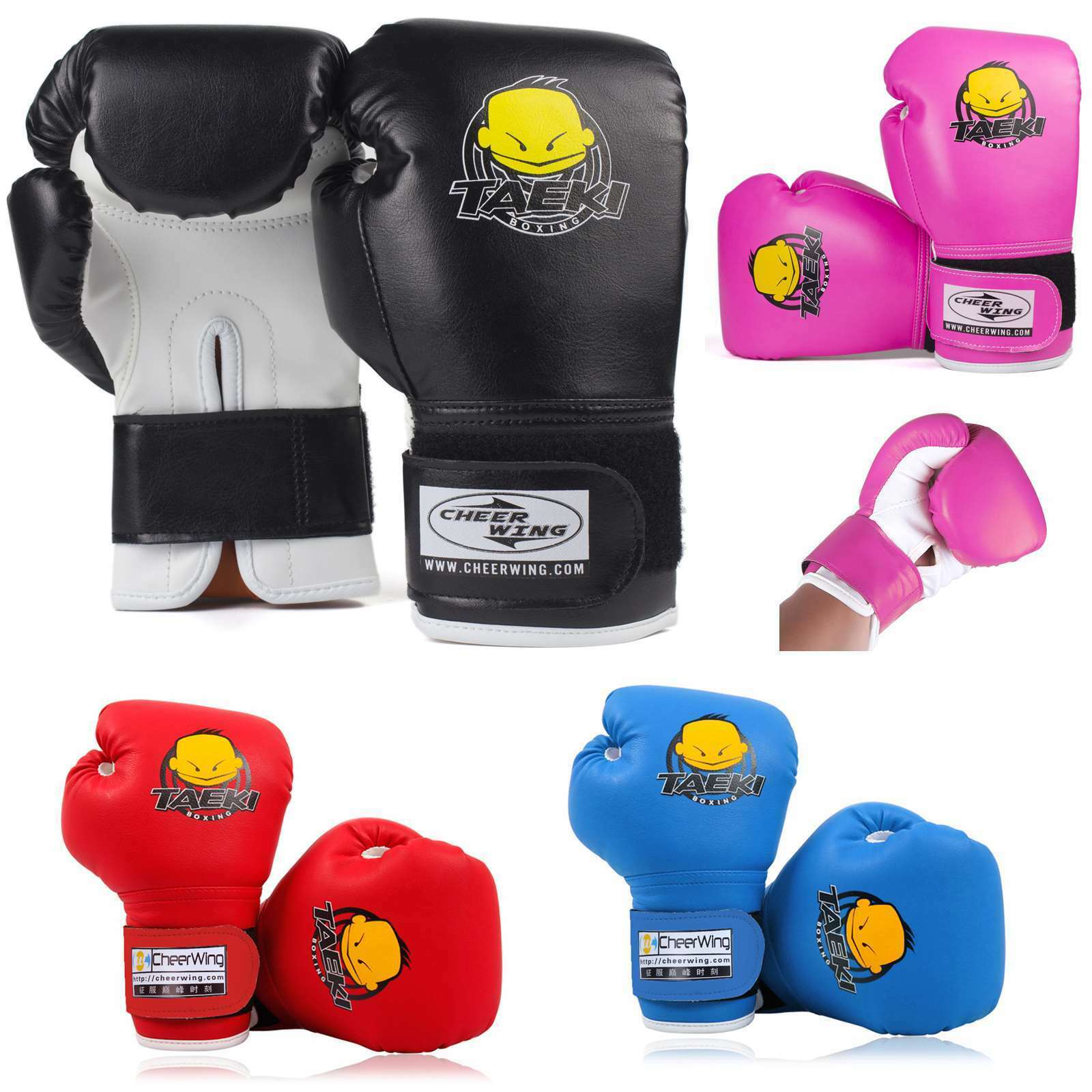 4oz Kids Boxing Gloves Children Cartoon MMA Sparring Training PU Gloves 5-10 Age