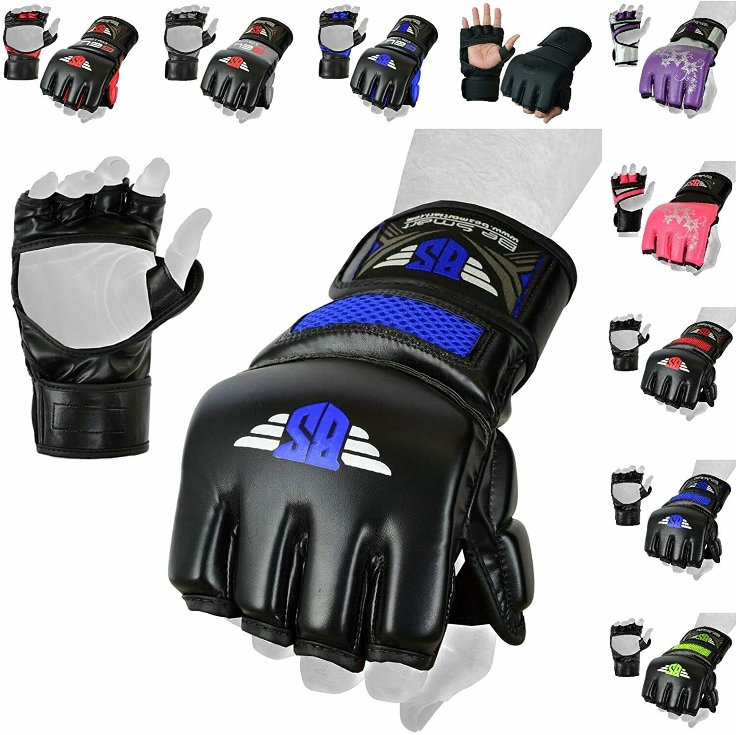 Boxing Mma Gloves Grappling Punching Bag Training Kickboxing Fight Sparring Ufc