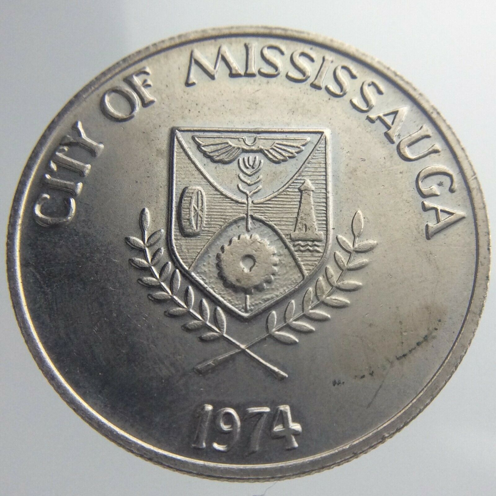 1974 Mississauga Corporation Of The Township Toronto Scales Trade Dollar V370