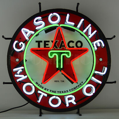 Neon Sign Texaco Gasoline Motor oil 1940's star design gas station lamp light