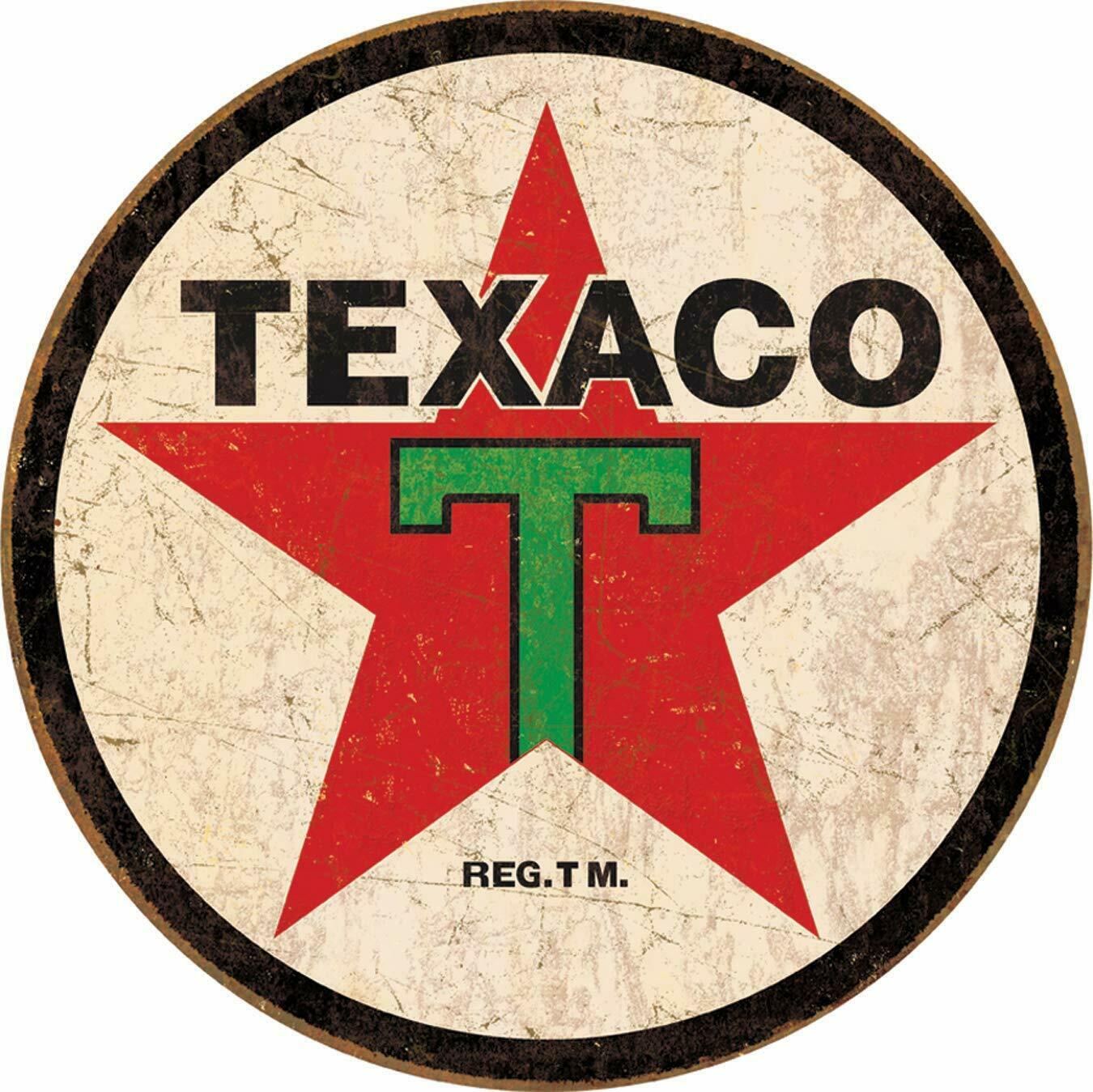 Texaco '36 Round Tin Sign, 11.75