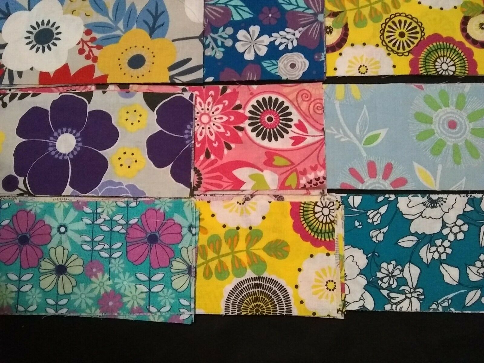 Cheryls Bag Mixed Scrap Prints Designs Floral Solids Pattern Make Blocks Ff