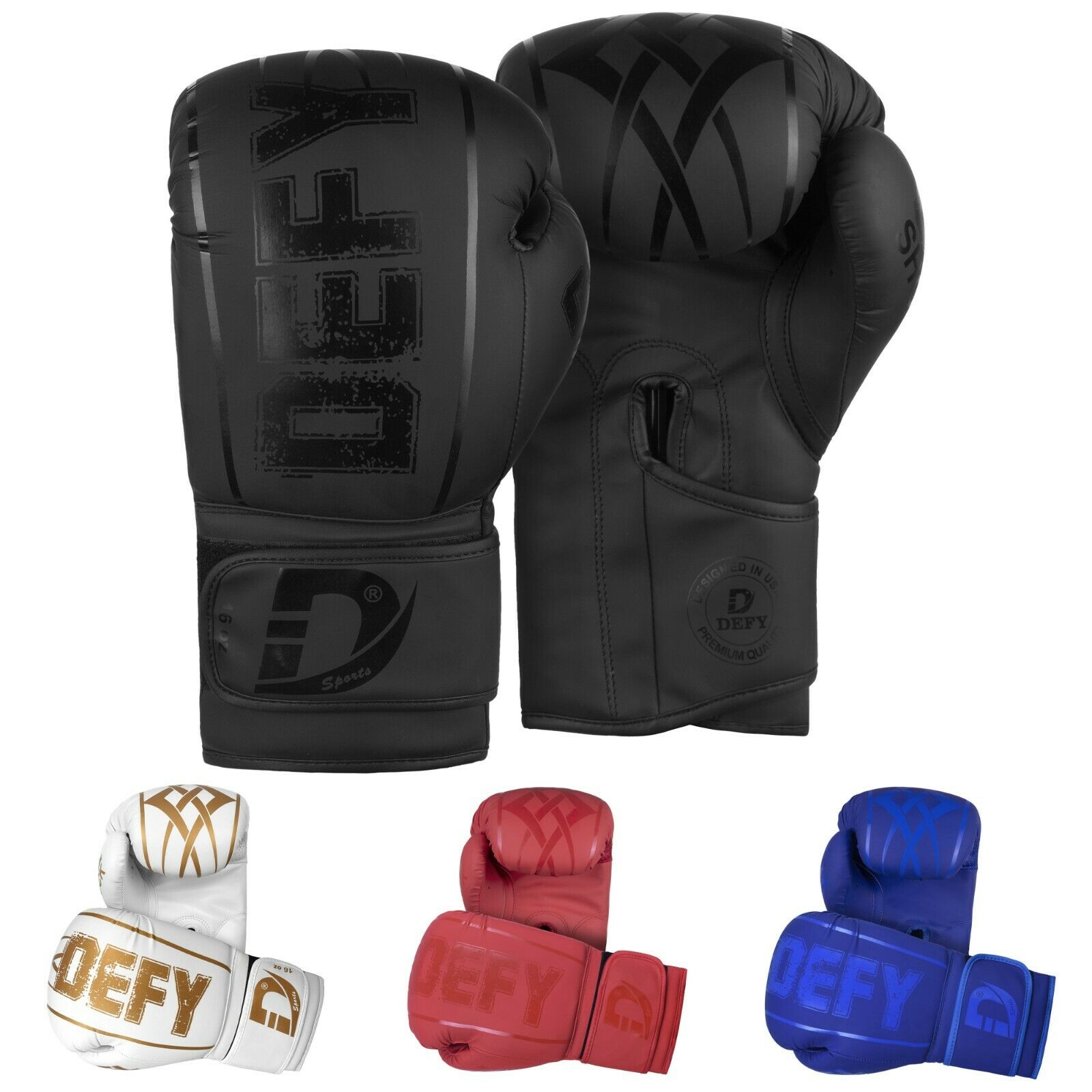 DEFY® Synthetic Leather Boxing Glove Thai Training Punching Bag Sparring Gloves