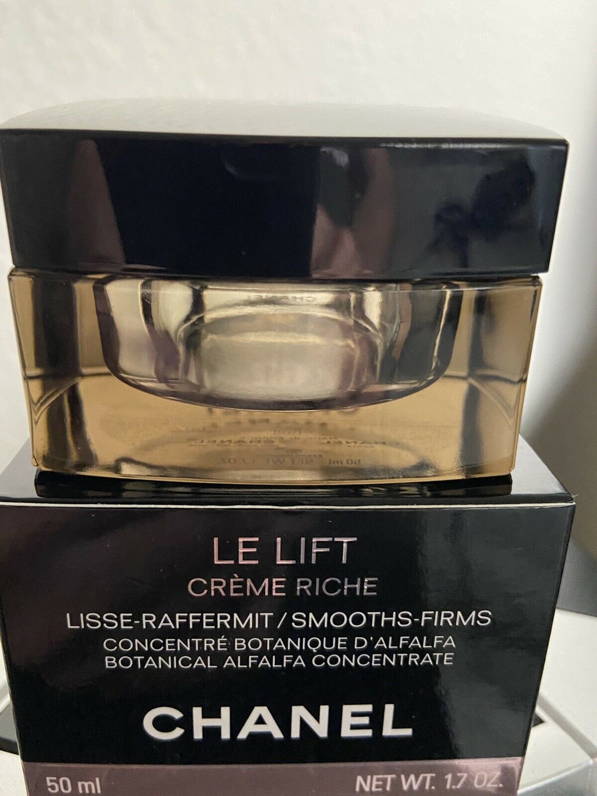 Chanel-le Lift-cosmetic Make Up Jar Empty Used  Clean In Box 50ml1.7 Oz. France