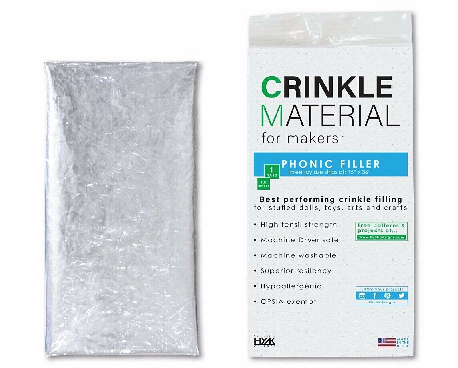 Crinkle Material Plastic Film For Texture / Noise In Baby & Pet Toys | Toy Size