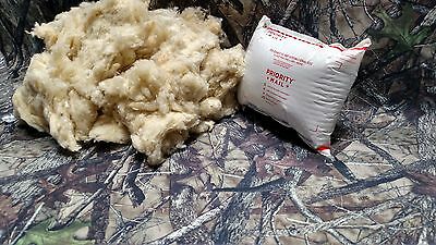 1 Lb. 100% Natural Fiber Sheep Wool Washed Stuffing Spinning Hunting Scent Lure