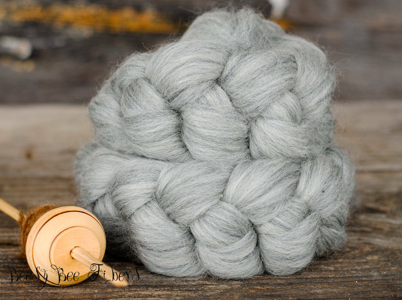 GRAY CORRIEDALE Wool Roving Undyed Combed Top Natural Ecru Spinning Felting 4 oz
