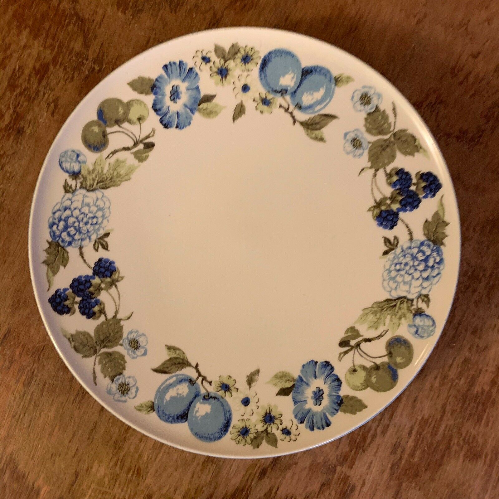 Set/4 Vintage Iroquois Informal China by Ben Seibel Blue Vineyard Dinner Plates