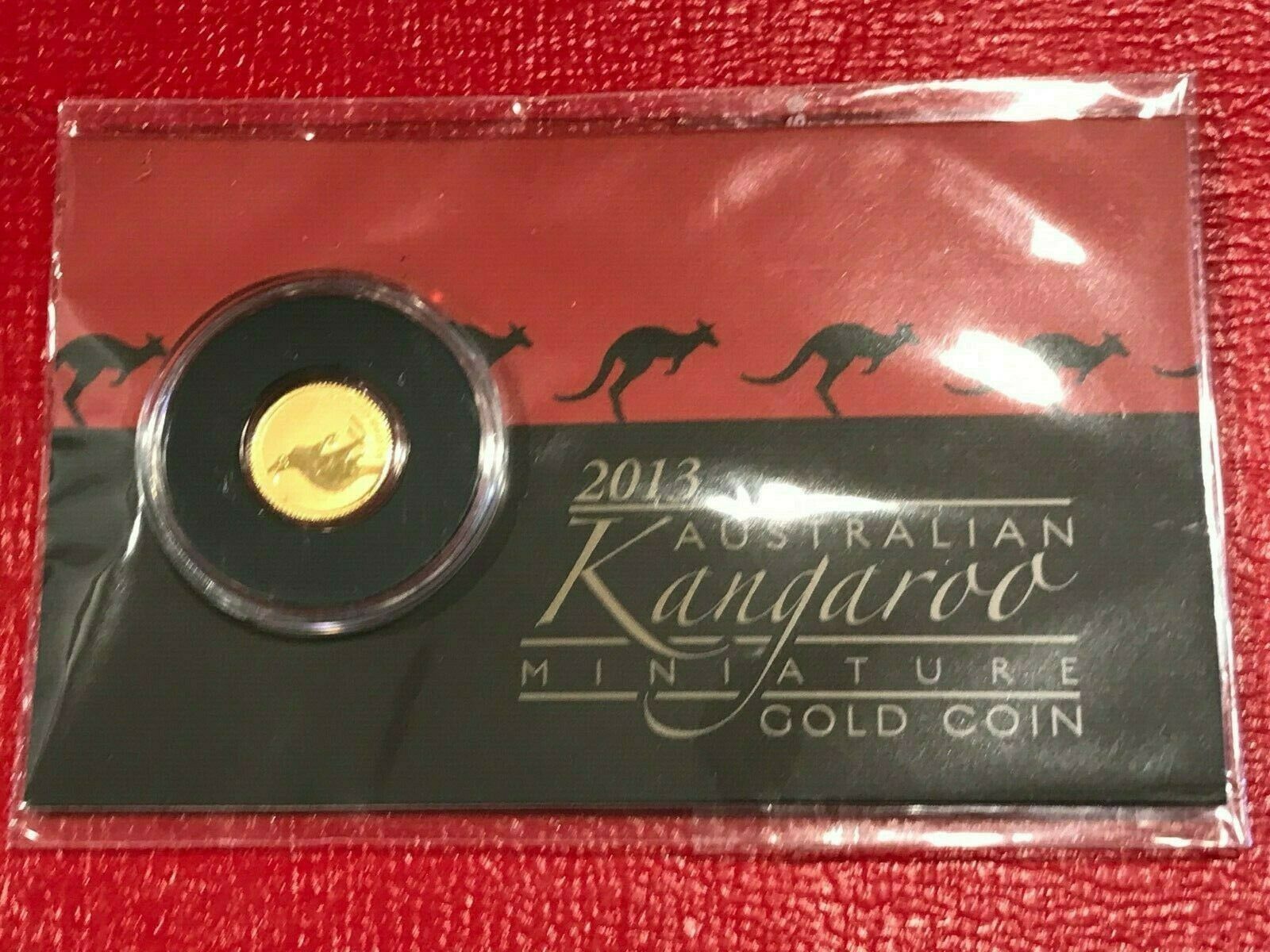 2013 AUSTRALIA KANGAROO  0.5 GRAM .9999 PURE GOLD COIN IN ORIGINAL SEALED PACK