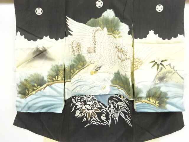 76943# Japanese Kimono / Antique Kimono For Boys / Pine & Hawk