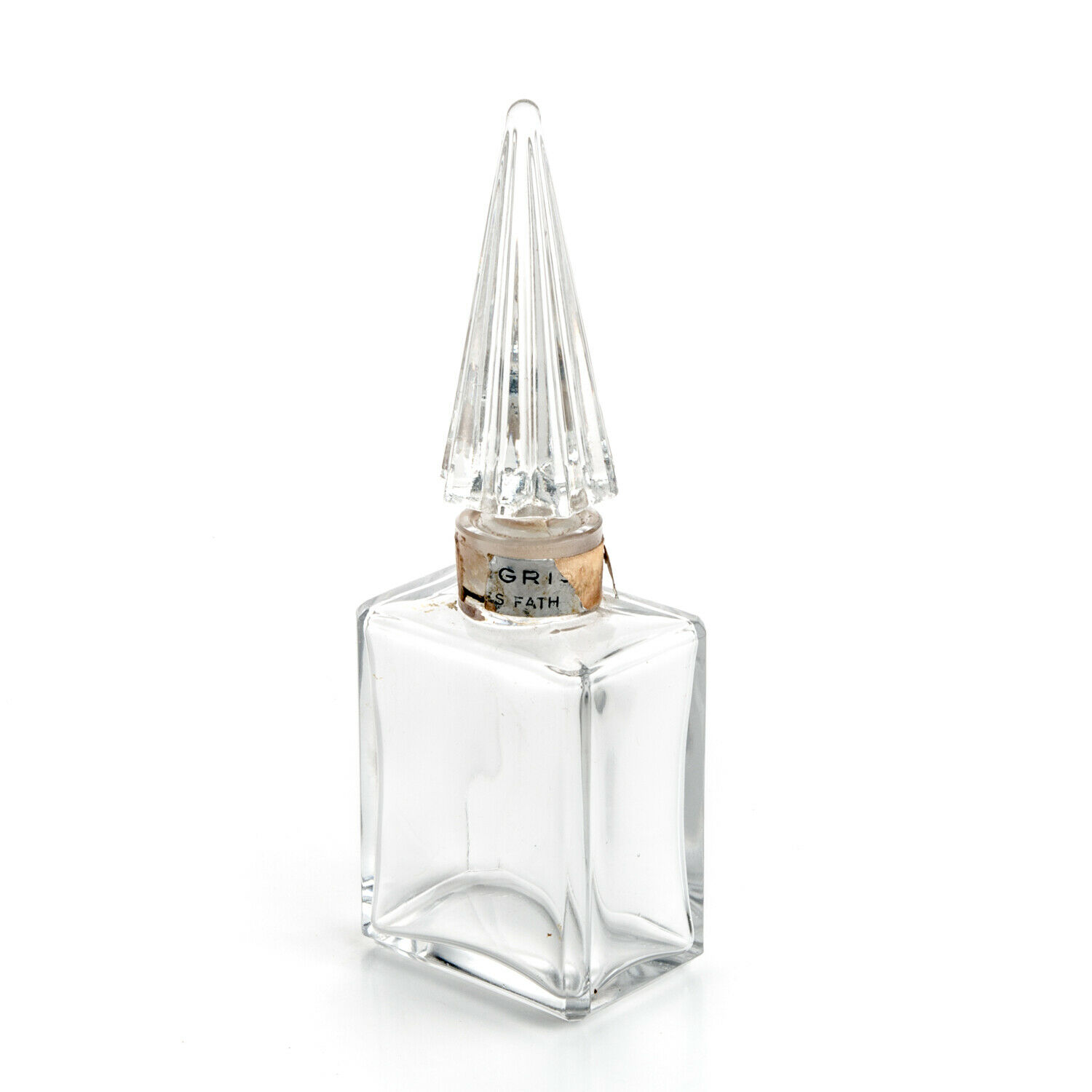 5.5" Jacques Fath Iris Gris Perfume Bottle Parfum Flacon Vintage Original Glass